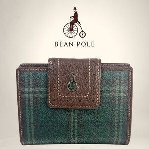 Bean Pole Tartan Plaid Bifold Wallet - Vintage Penny Farthing Logo NWOT